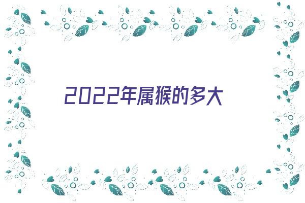 2022年属猴的多大《2022年属猴的多大年龄》