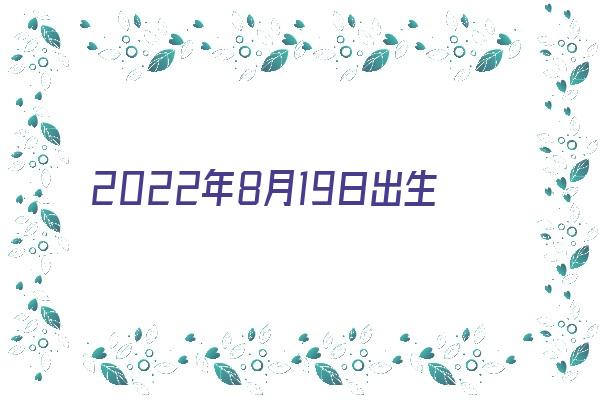 2022年8月19日出生的男孩起名字大全《2022年8月19日出生的男孩起名字大全及寓意》