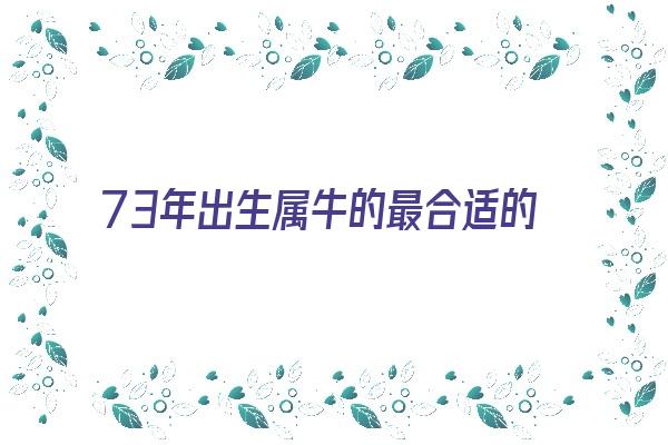 73年出生属牛的最合适的生肖《73年出生属牛的最合适的生肖是什么》