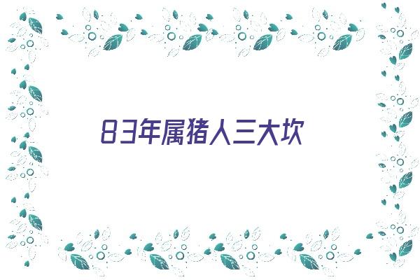 83年属猪人三大坎《83年属猪人三大坎婚姻》