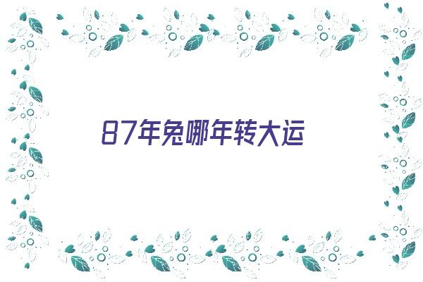 87年兔哪年转大运《87年兔哪年转大运年》