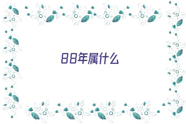 88年属什么《88年属什么的生肖》