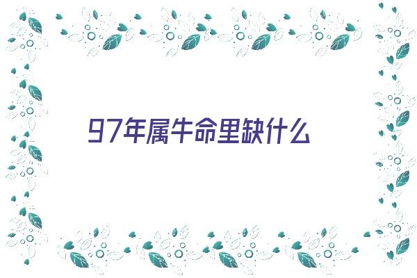 97年属牛命里缺什么《97年属牛命里缺什么五行》