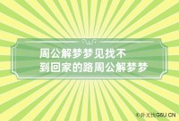 梦见出去玩找不到回家的路了（梦见出去玩找不到回家的路了是什么意思）